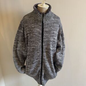 Buffalo David Bitton Mens XL Coat Wool Blend Full Zip Gray Faux Fur Lined Jacket